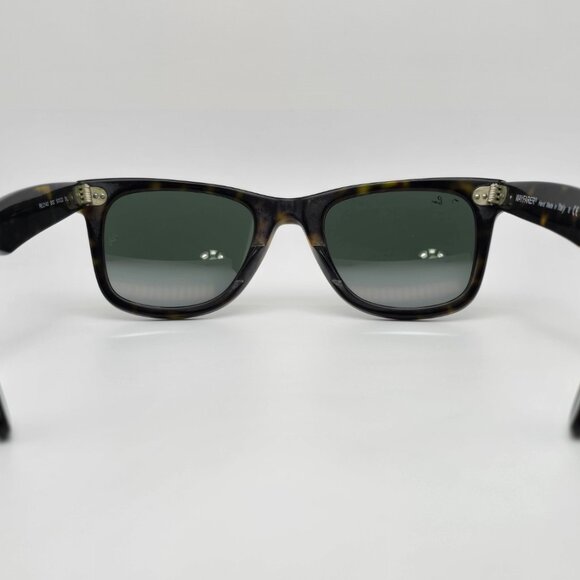 Ray-Ban RB2140 902 Wayfarer Tortoise Frame G-15 Green Glass Lens Sunglasses 50mm - Picture 4 of 13